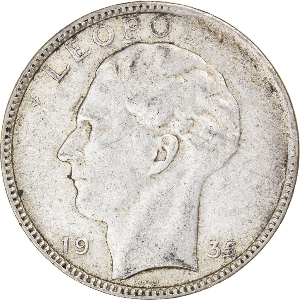 Coin, Belgium, Leopold III, 20 Francs, 20 Frank, 1935, Brussels, VF(30-35)
