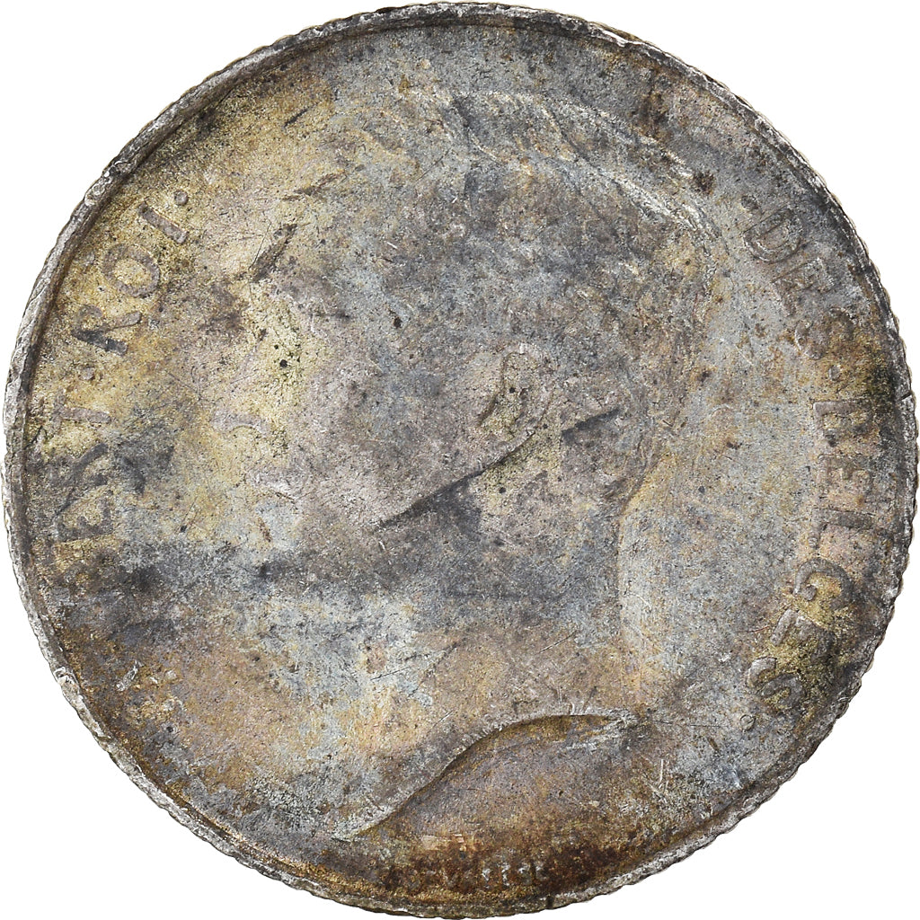Coin, Belgium, Albert I, Franc, 1913, Brussels, EF(40-45), Silver, KM:72