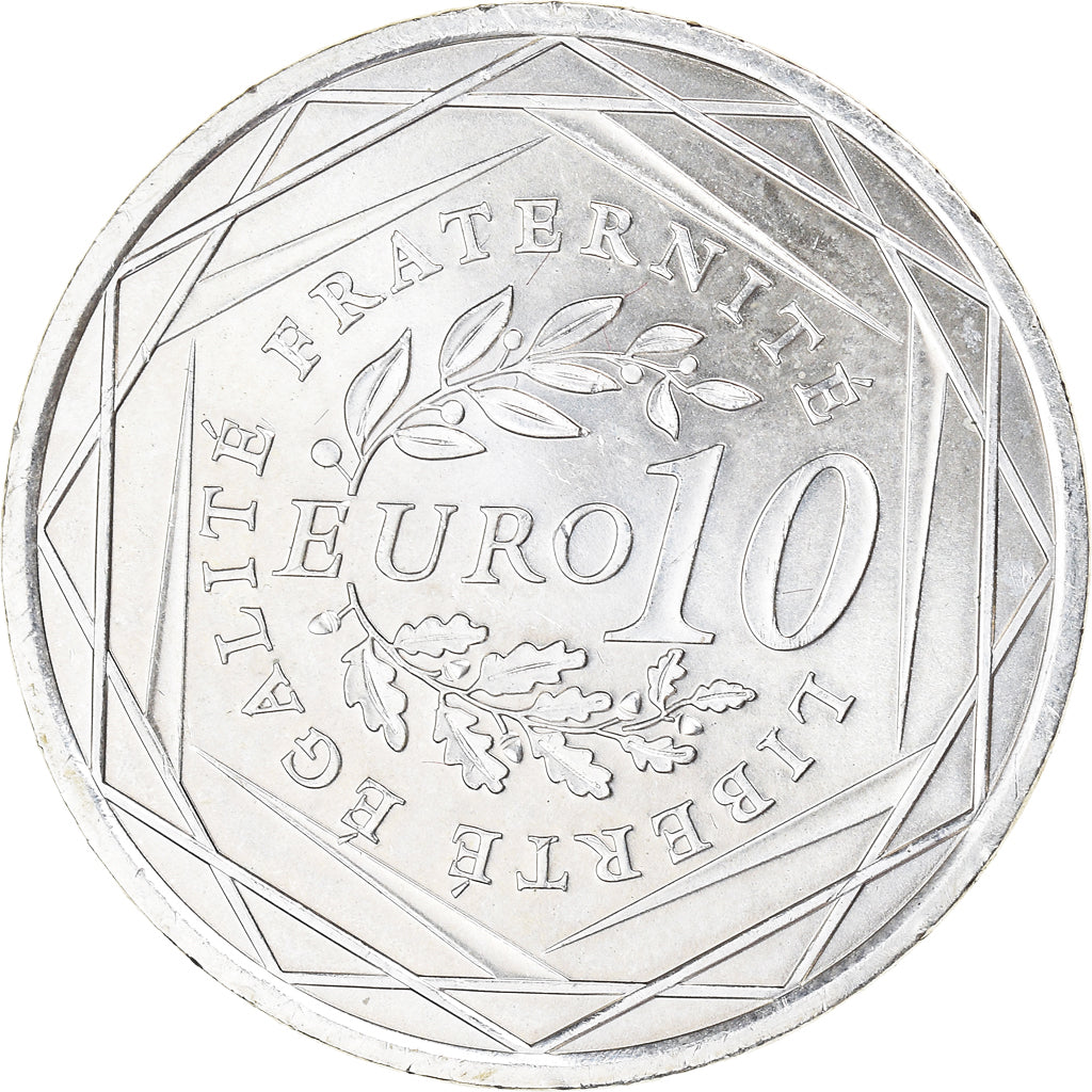 Francja, 10 Euro, Semeuse, 2009, Monnaie de Paris, MS(60-62), Srebro