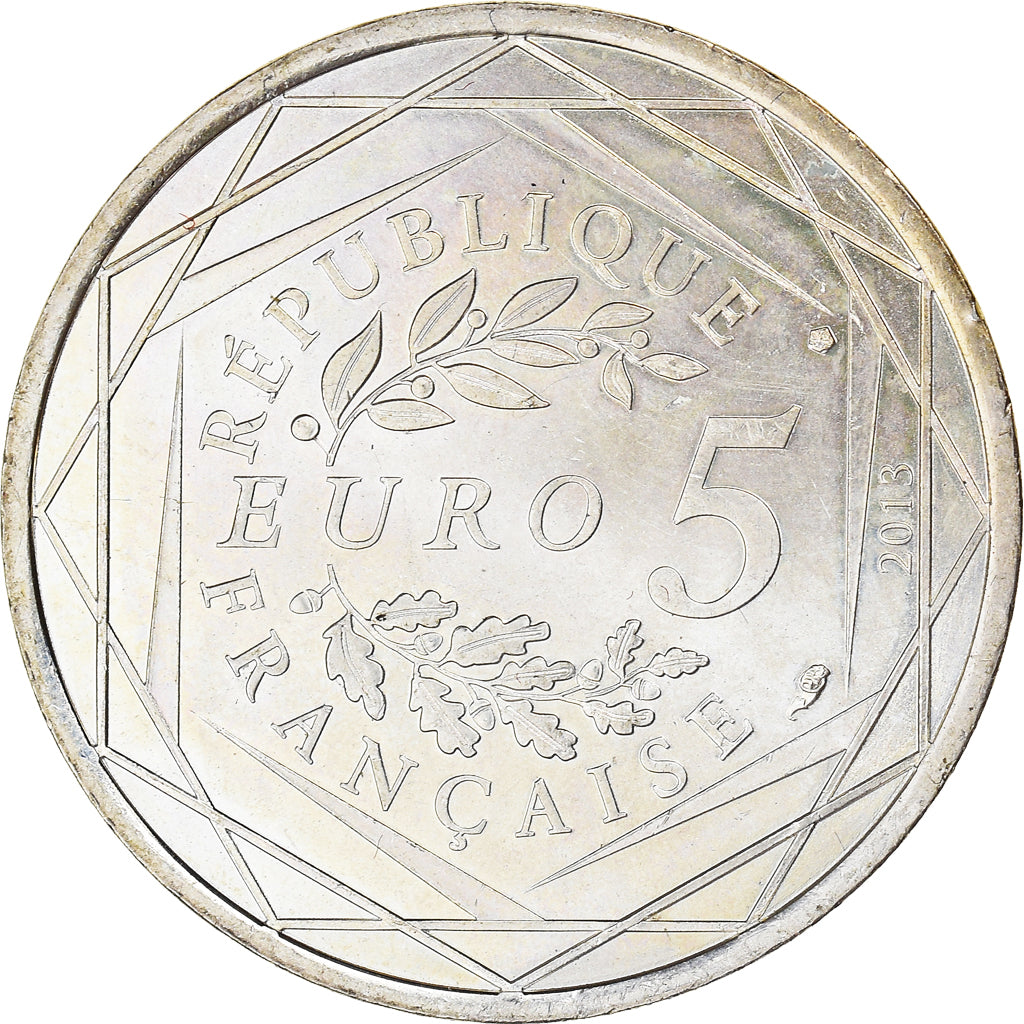 France, 5 Euro, Fraternité, 2013, Monnaie de Paris, MS(60-62), Silver