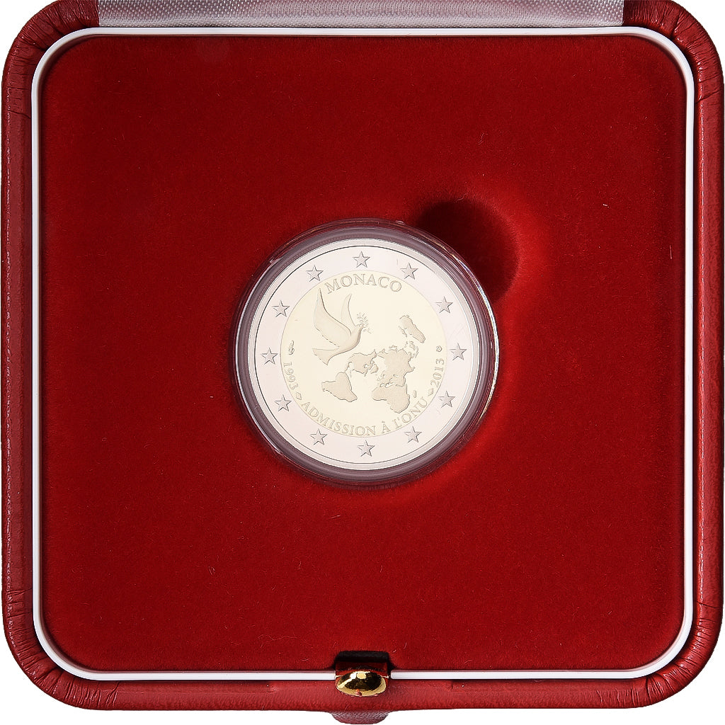 Monaco, 2 Euro, admission à l'O.N.U., 2013, BE, MS(65-70), Bi-Metallic