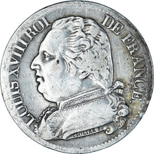 Munten, Frankrijk, Louis XVIII, 5 Francs, 1815, Lille, FR+, Zilver, KM:702.13