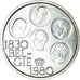 Moneda, Bélgica, Baudouin I, 500 Francs, 1980, Brussels, EBC, Plata recubierta