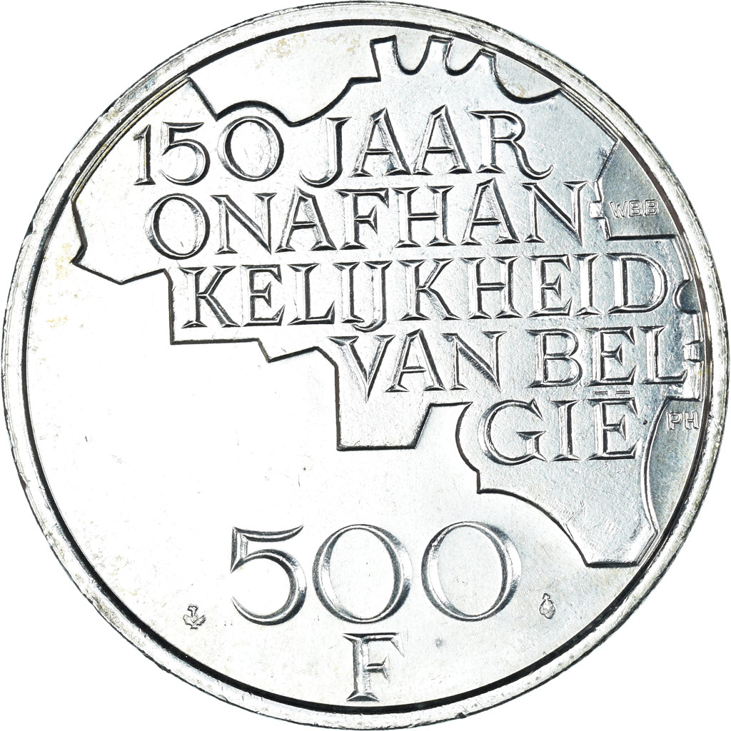 Moneda, Bélgica, Baudouin I, 500 Francs, 1980, Brussels, EBC, Plata recubierta