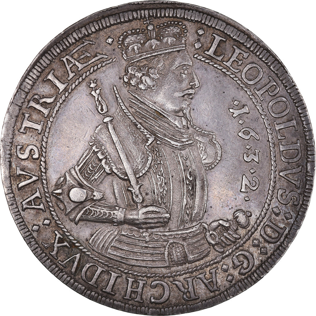Monnaie, Autriche, Leopold, Thaler, 1632, Hall, posthumous, SUP, Argent
