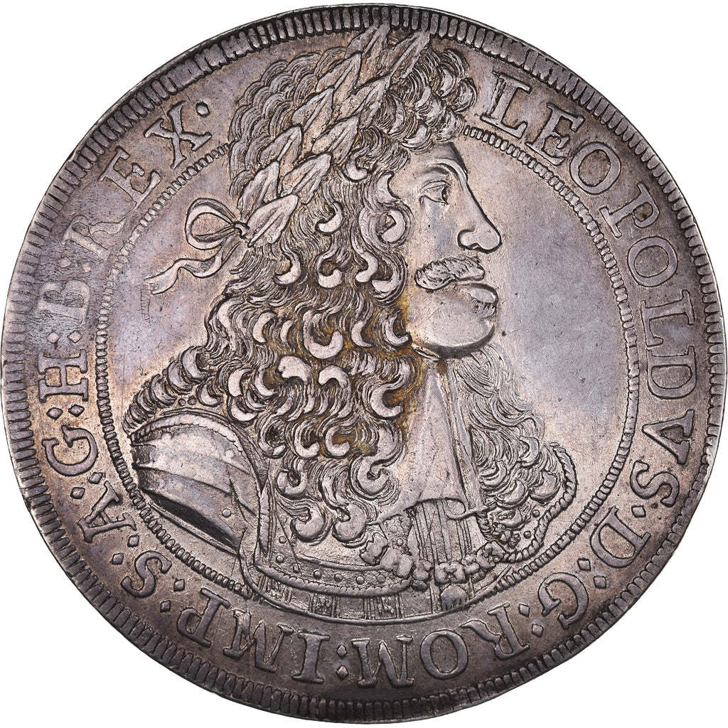 Coin, Austria, Leopold I, Thaler, 1686, Hall, AU(50-53), Silver, KM:1303.1
