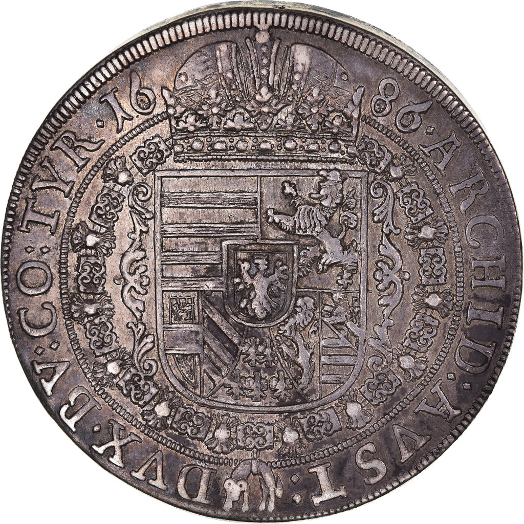 Coin, Austria, Leopold I, Thaler, 1686, Hall, AU(50-53), Silver, KM:1303.1