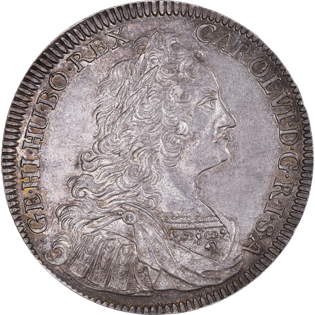 Austria, Karl VI, Thaler, 1733, Hall, Silver, AU(50-53), KM:1639.1