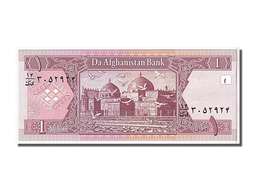 Geldschein, Afghanistan, 1 Afghani, 2002, KM:64a, UNZ
