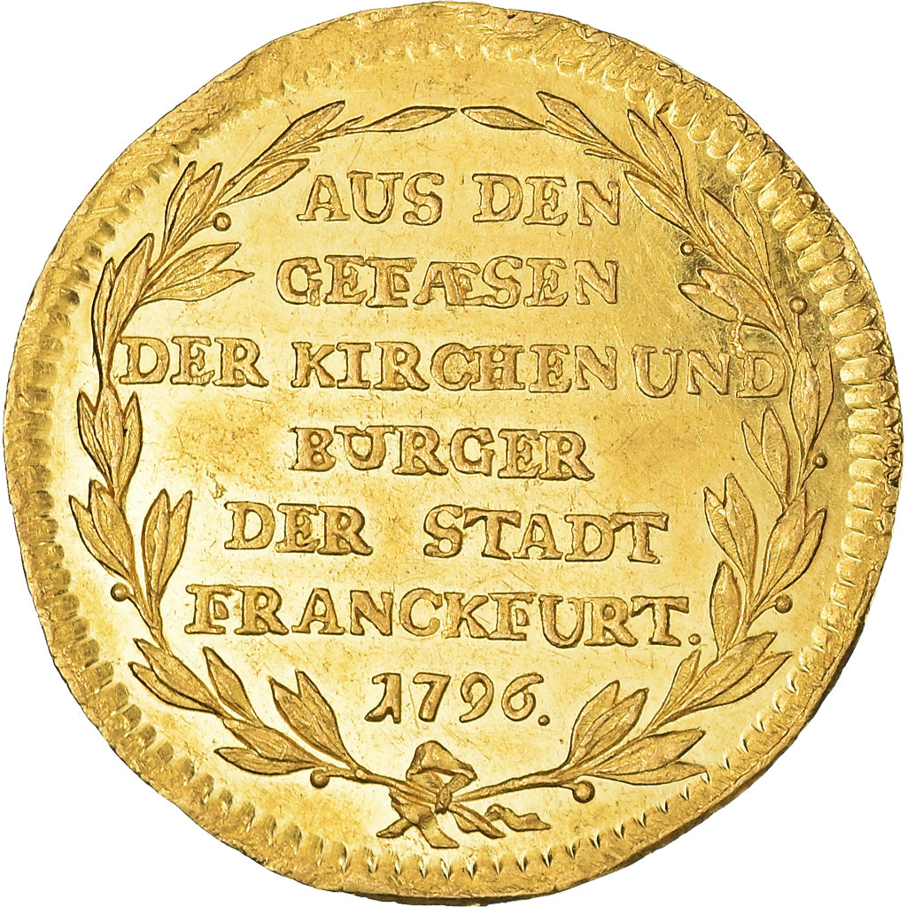 Free imperial city of Frankfurt, Ducat, Kontribution, 1796, Frankfurt, Złoto