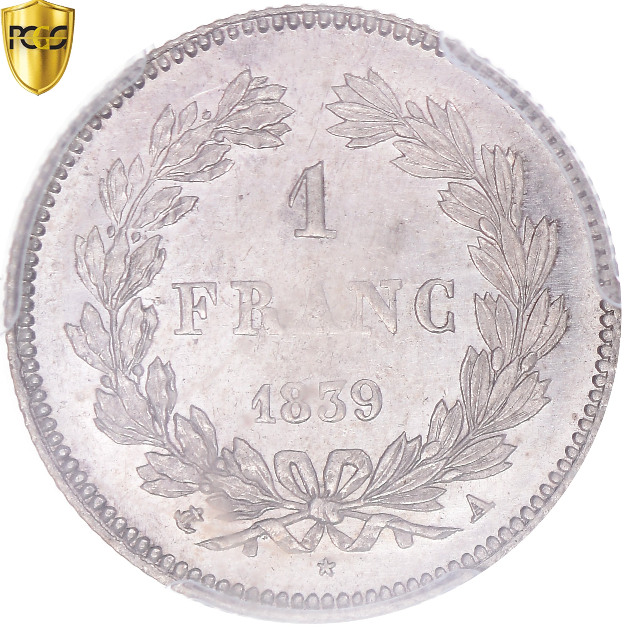 Münze, Frankreich, Louis-Philippe, Franc, 1839, Paris, PCGS, AU58, VZ, Silber