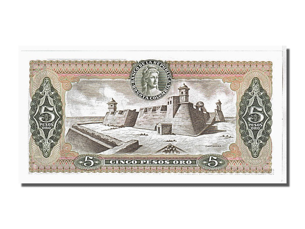 Geldschein, Kolumbien, 5 Pesos Oro, 1978, UNZ