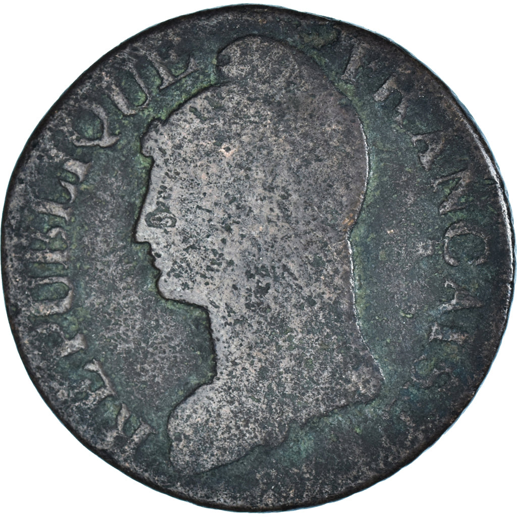 Moneta, Francja, Dupré, 5 Centimes, AN 8, Strasbourg, F(12-15), Brązowy