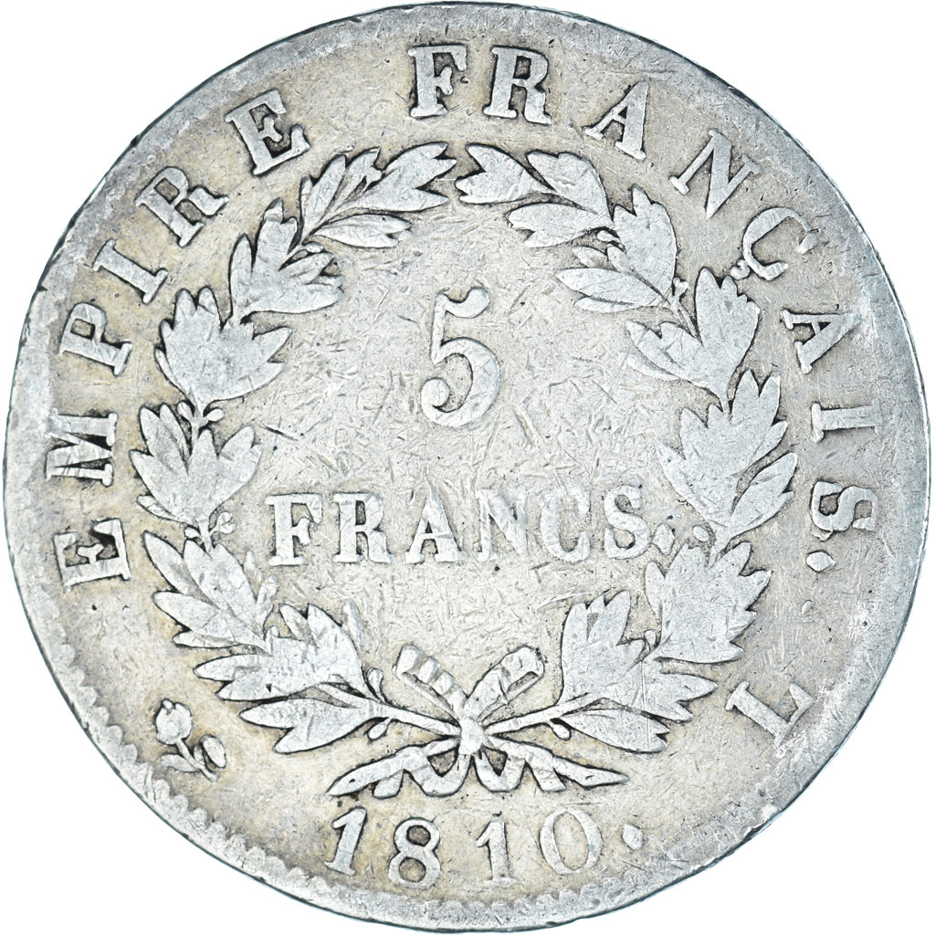 Munten, Frankrijk, Napoleon I, Napoléon I, 5 Francs, 1810, Bayonne, FR, Zilver