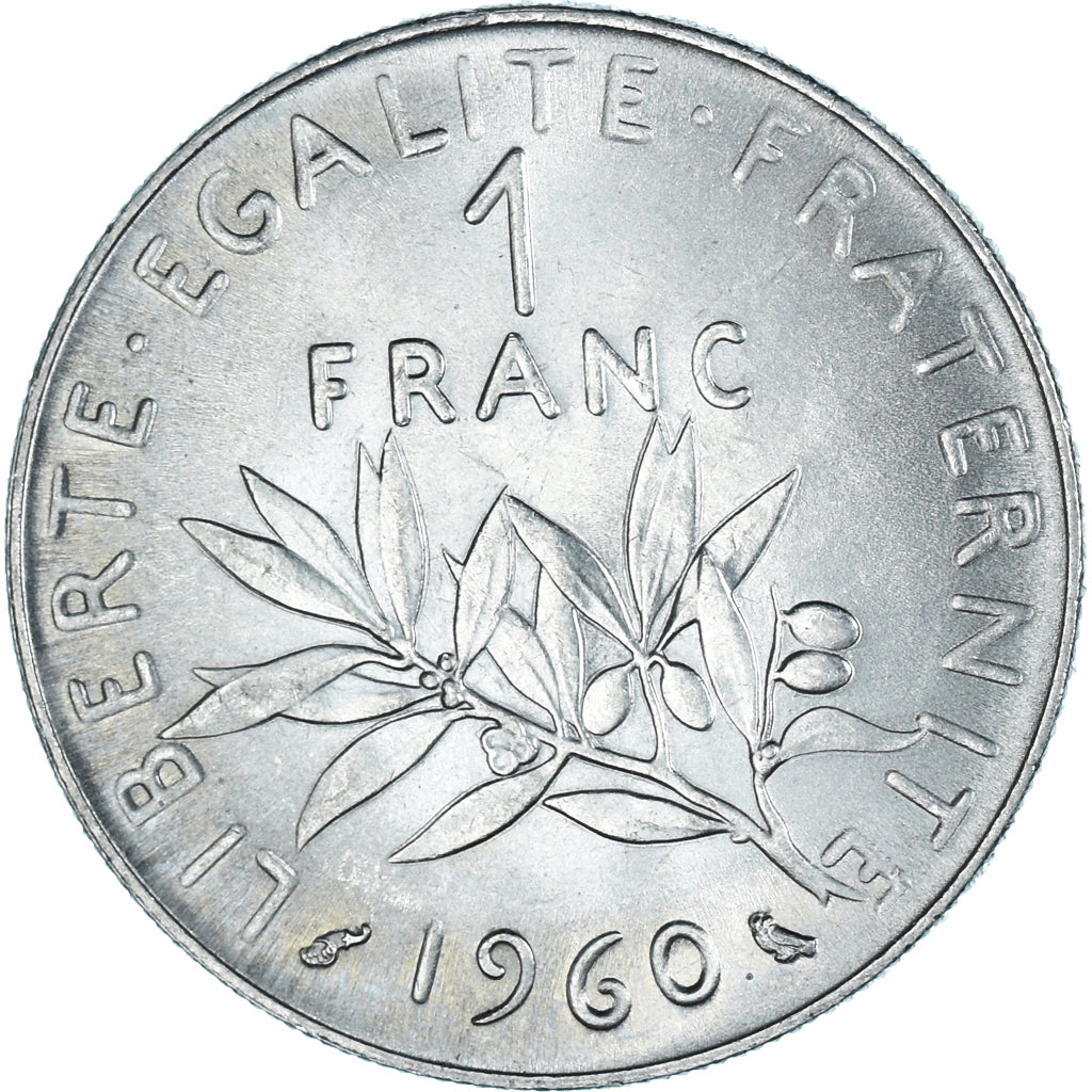 Munten, Frankrijk, Semeuse, Franc, 1960, Paris, FDC, Nickel, KM:925.1