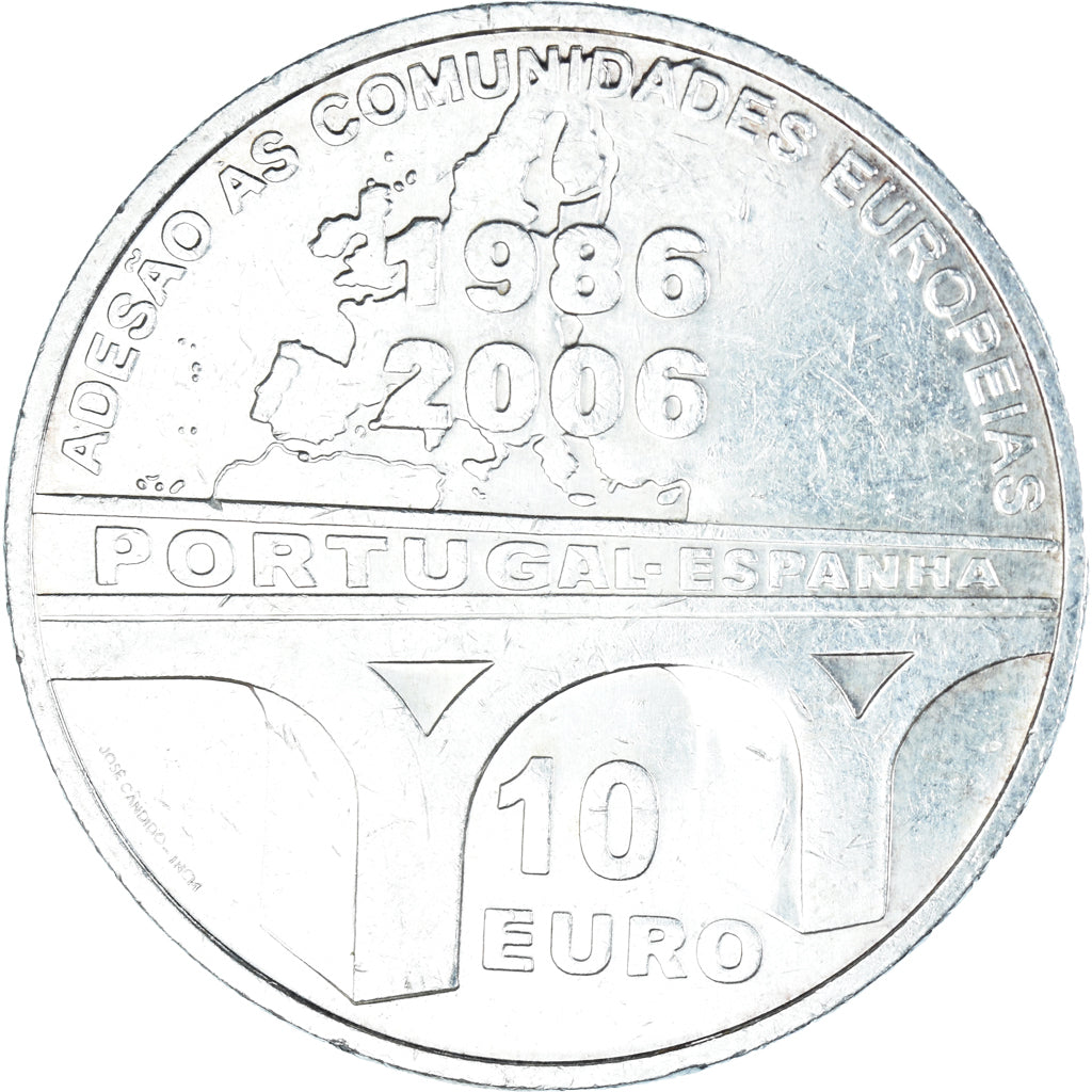 Portugal, 10 Euro, 2006, Lisbon, MBC, Plata, KM:775