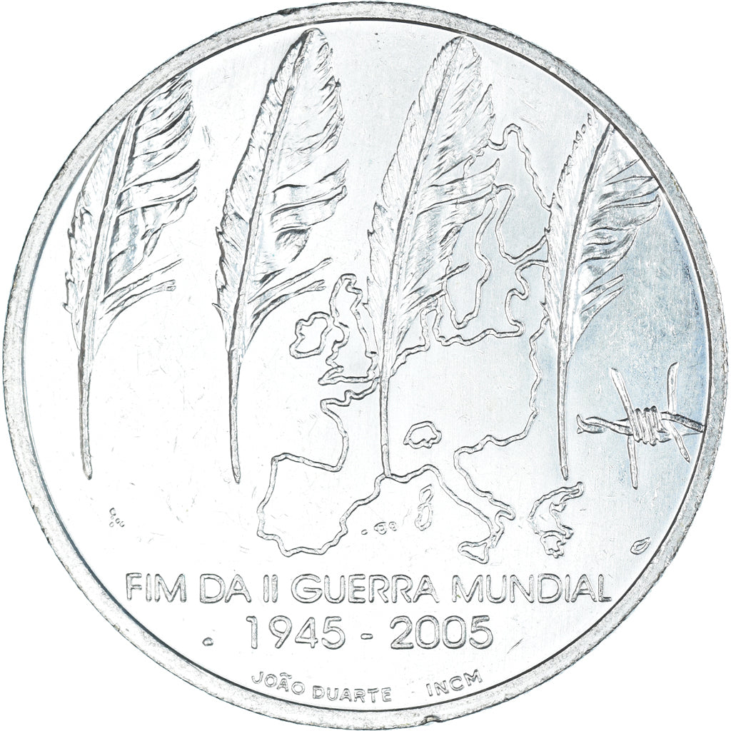 Portugal, 8 Euro, fin da II guerra mundial, 2005, Lisbon, ZF+, Zilver, KM:773