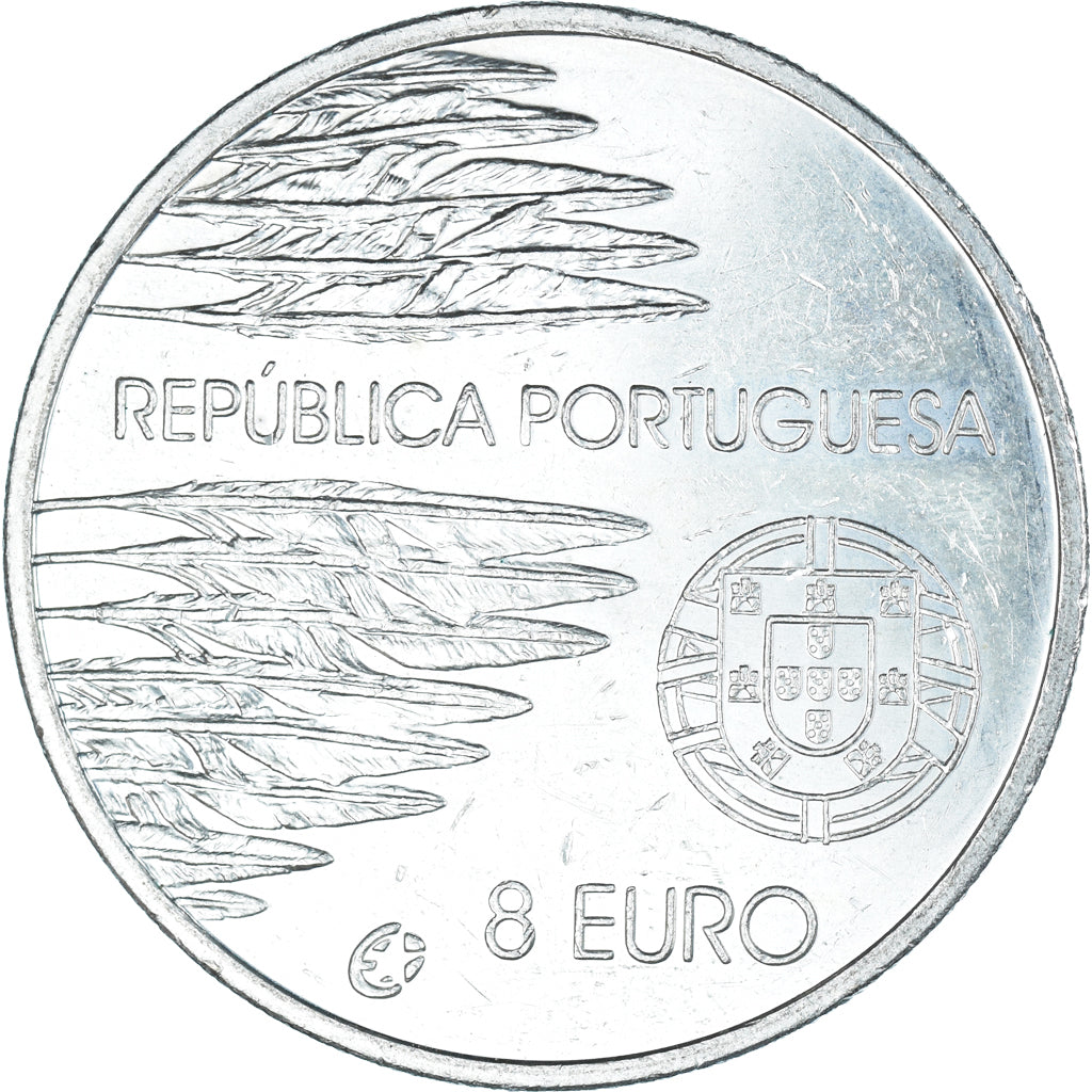 Portugal, 8 Euro, fin da II guerra mundial, 2005, Lisbon, ZF+, Zilver, KM:773