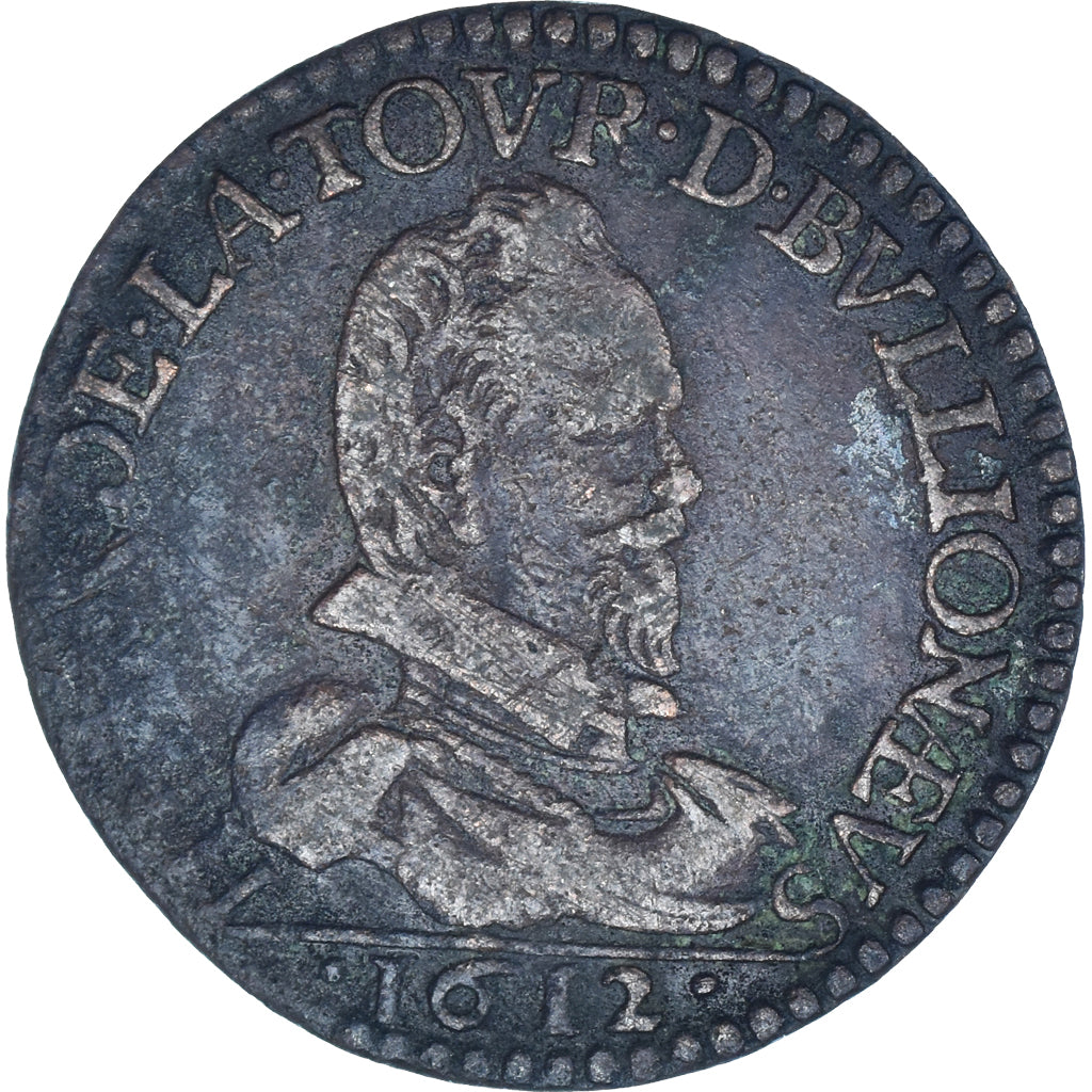 Monnaie, Principauté de Sedan, Henri de la Tour d'Auvergne, Liard, 1612, Sedan