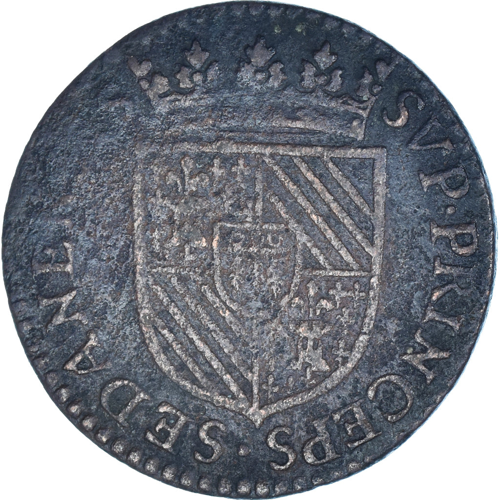 Monnaie, Principauté de Sedan, Henri de la Tour d'Auvergne, Liard, 1612, Sedan