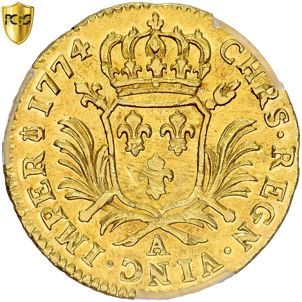 Moneta, Francia, Louis XVI, Louis d'or aux palmes, 1774, Paris, Pedigree, PCGS