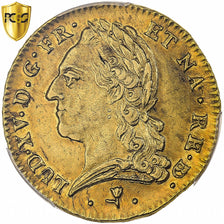 France, Louis XV, Double louis d'or de Béarn à la vieille tête, 1774, Pau