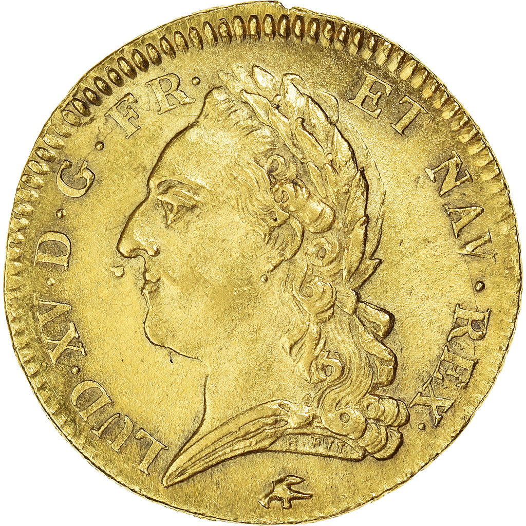 França, Louis XV, Double louis d'or à la vieille tête, 1774, Lyon, Pedigree