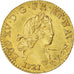 Francia, Louis XV, 1/2 Louis d'or aux 2 L, 1721, Lyon, Pedigree, Oro, EBC