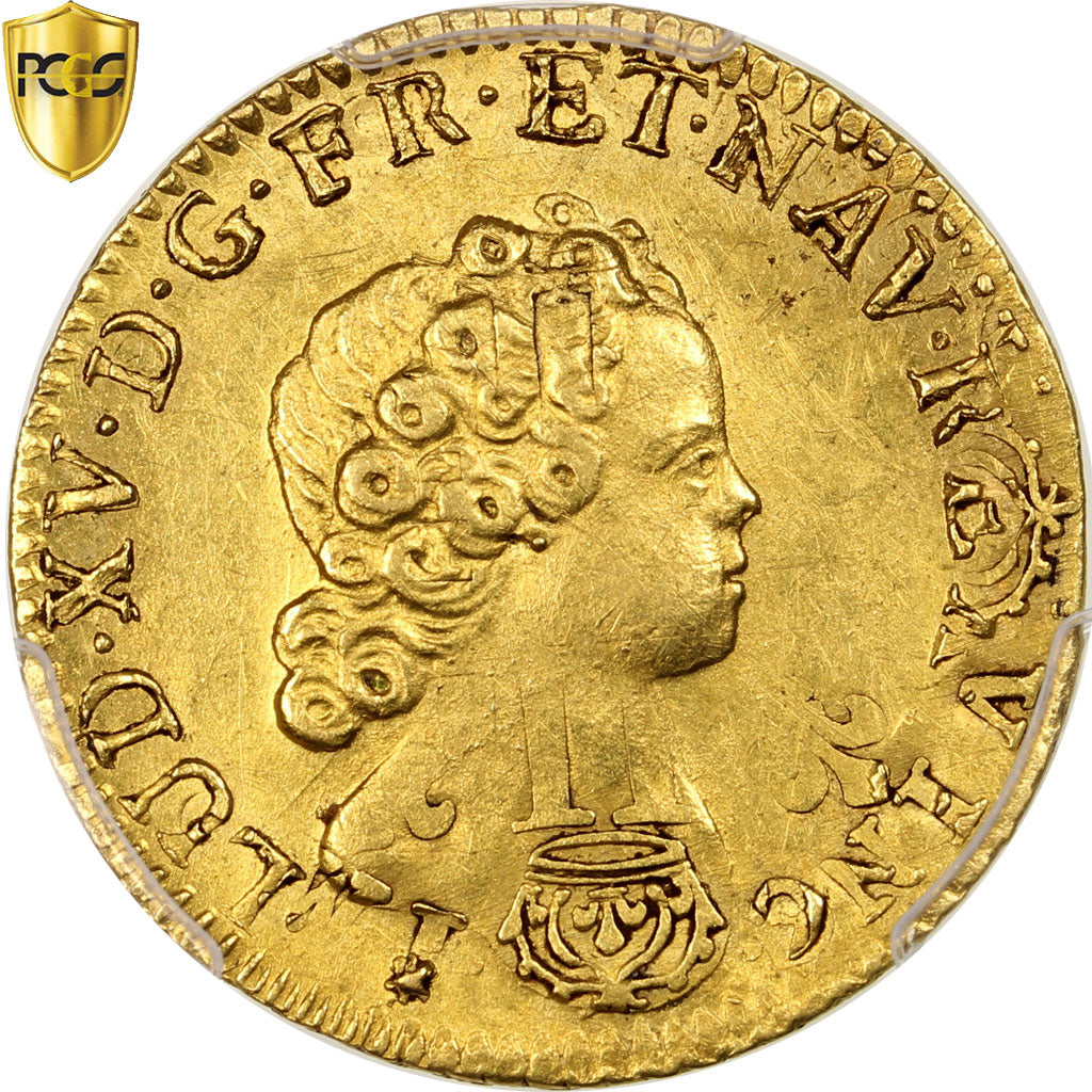 France, Louis XV, 1/2 Louis d'or aux insignes, 1716, Lille, Reformed, Pedigree