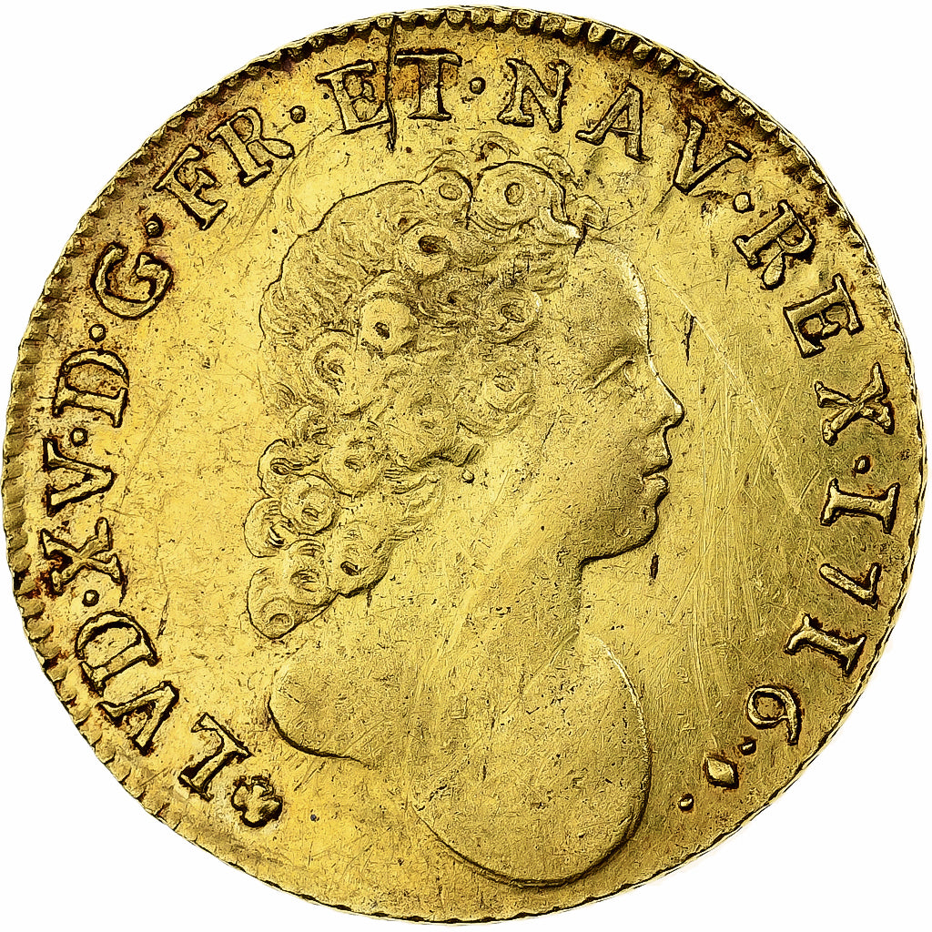 France, Louis XV, Double louis d'or aux insignes, 1716, Bayonne, Pedigree, Gold