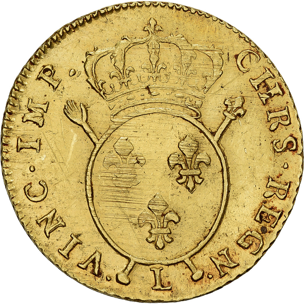 France, Louis XV, Double louis d'or aux insignes, 1716, Bayonne, Pedigree, Gold