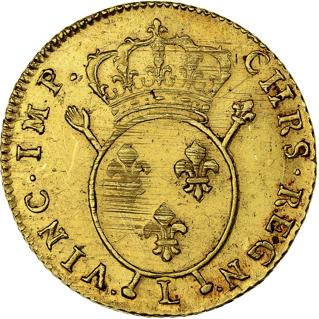 France, Louis XV, Double louis d'or aux insignes, 1716, Bayonne, Pedigree, Gold