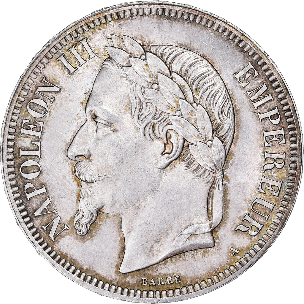 Frankreich, Napoleon III, 5 Francs, 1861, Paris, Pedigree, Silber, UNZ