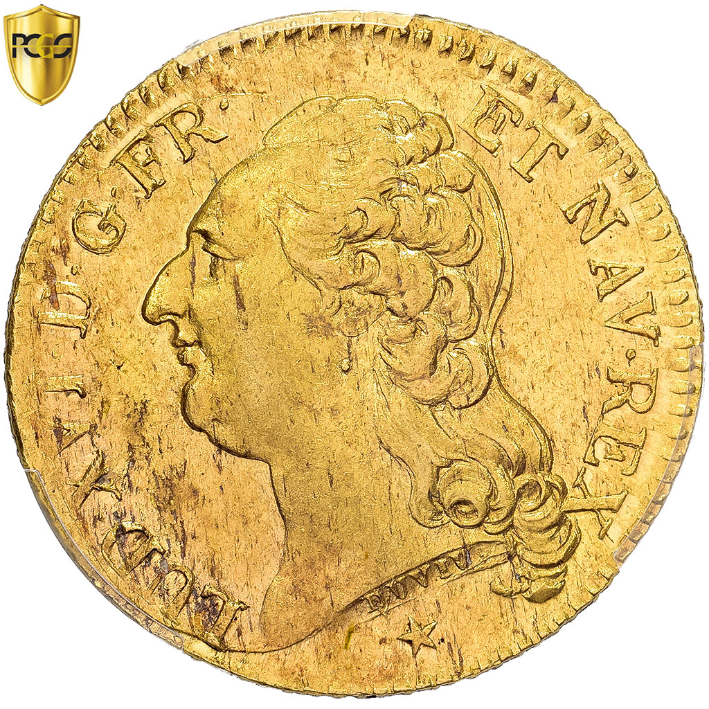 França, Louis XVI, Louis d'or à la tête nue, 1785, Lille, Pedigree, Dourado