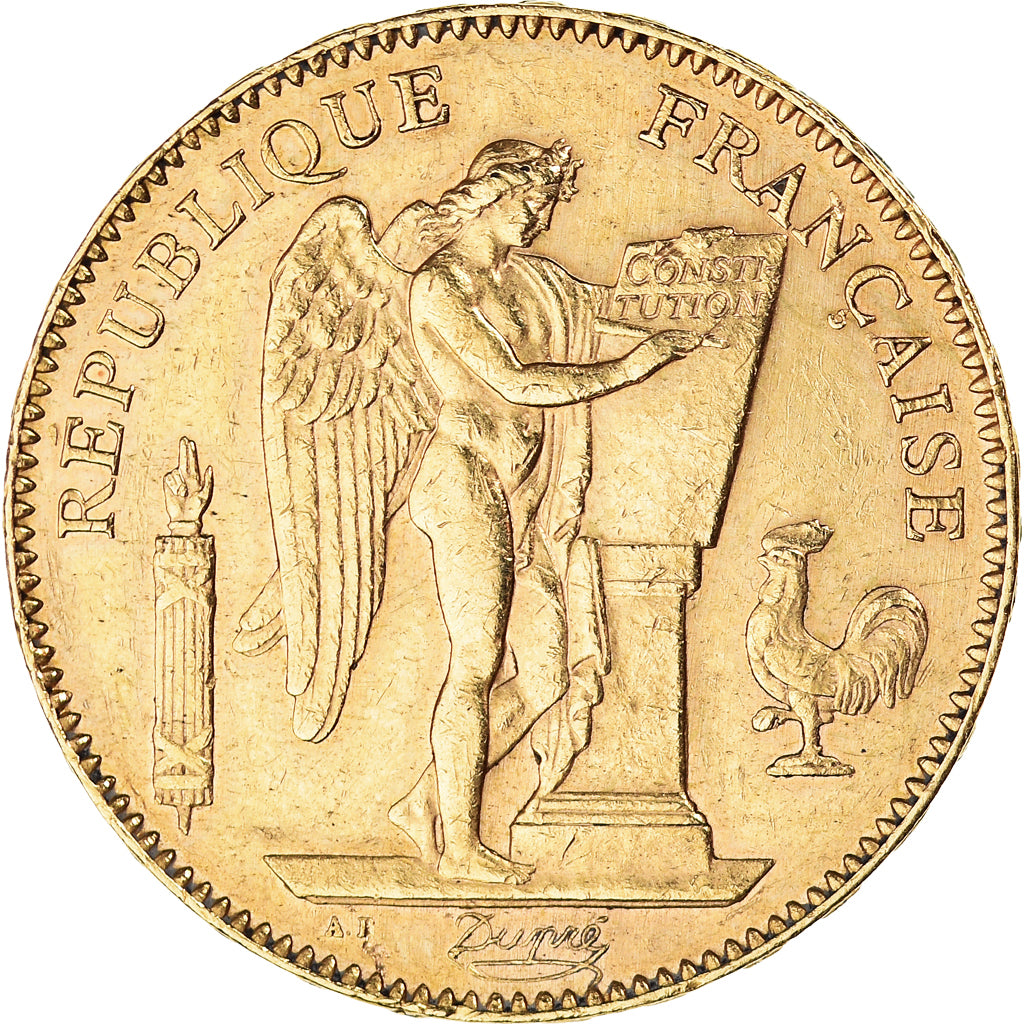 Francja, 50 Francs, Génie, 1896, Paris, Pedigree, Złoto, PCGS, Cleaned Au