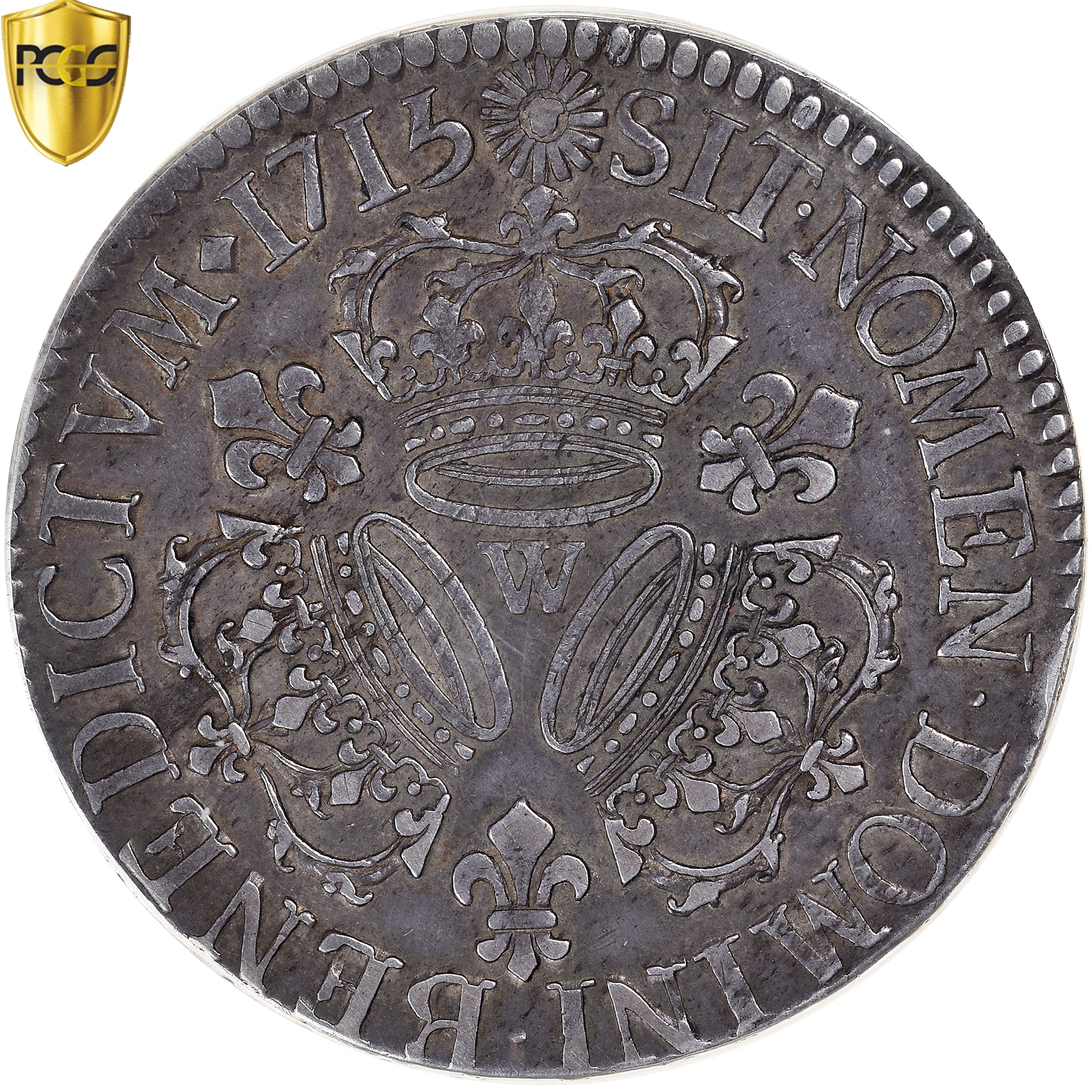Frankrijk, Louis XV, Ecu aux 3 couronnes, 1715, Lille, Pedigree, Zilver, PCGS