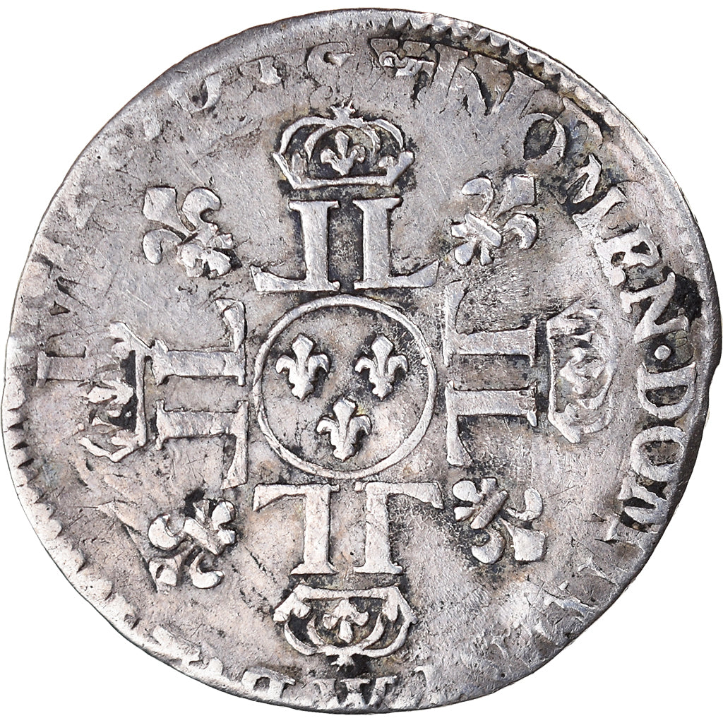 Moneta, Francia, Louis XIV, 1/12 Ecu aux 8 L, 1704, Lille, réformé, pedigree