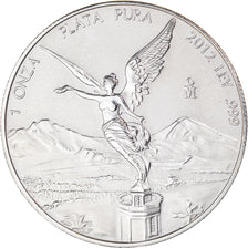 Monnaie, Mexique, Onza, Troy Ounce of Silver, 2012, Mexico City, FDC, Argent