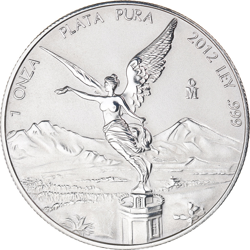Coin, Mexico, Onza, Troy Ounce of Silver, 2012, Mexico City, MS(65-70), Silver