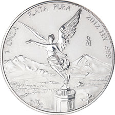 Coin, Mexico, Onza, Troy Ounce of Silver, 2012, Mexico City, MS(65-70), Silver