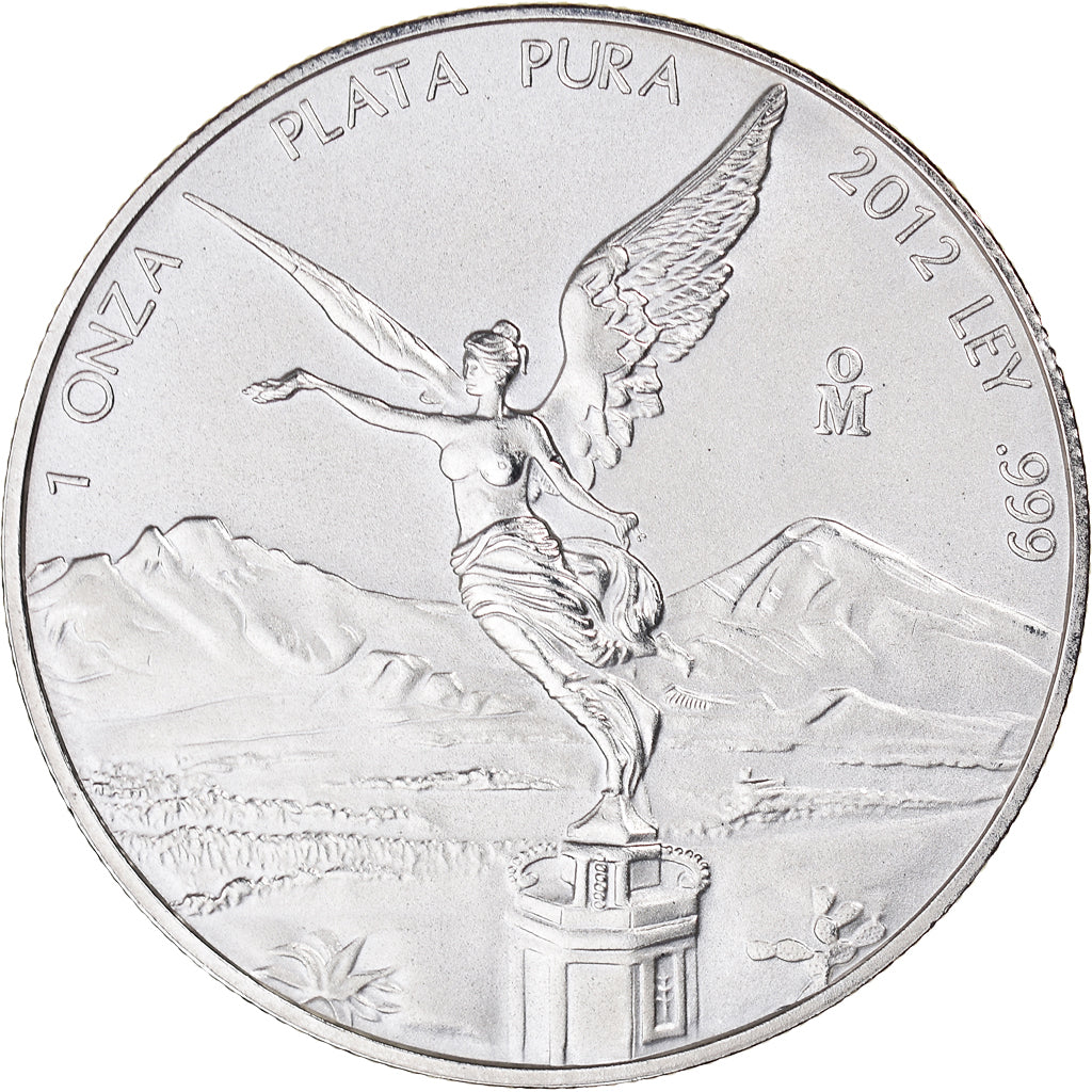 Moneda, México, Onza, Troy Ounce of Silver, 2012, Mexico City, FDC, Plata