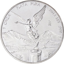 Coin, Mexico, Onza, Troy Ounce of Silver, 2012, Mexico City, MS(65-70), Silver