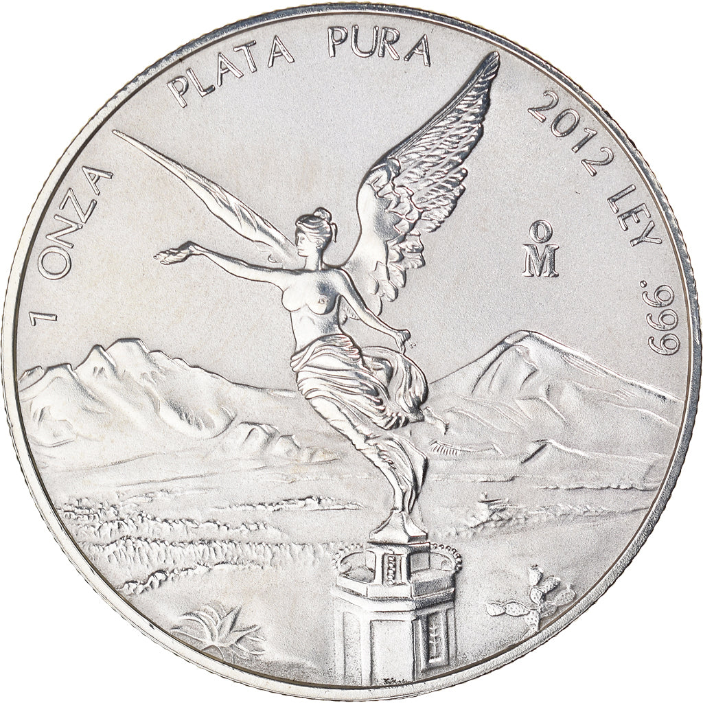 Munten, Mexico, Onza, Troy Ounce of Silver, 2012, Mexico City, FDC, Zilver