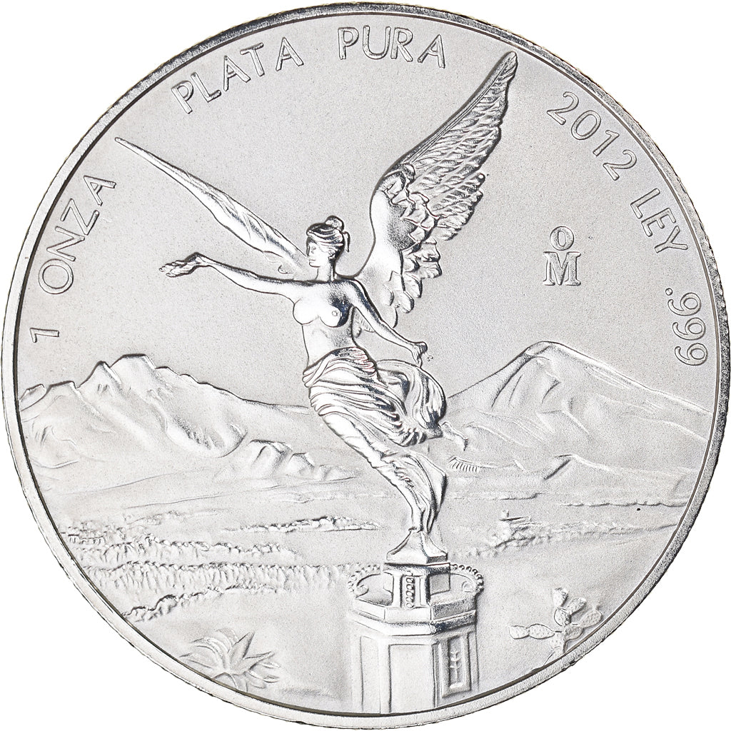 Moneta, Messico, Onza, Troy Ounce of Silver, 2012, Mexico City, FDC, Argento