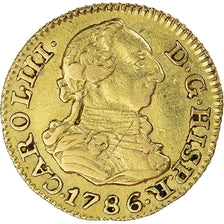 Munten, Spanje, Charles III, 1/2 Escudo, 1786, Madrid, ZF, Goud, KM:425.1