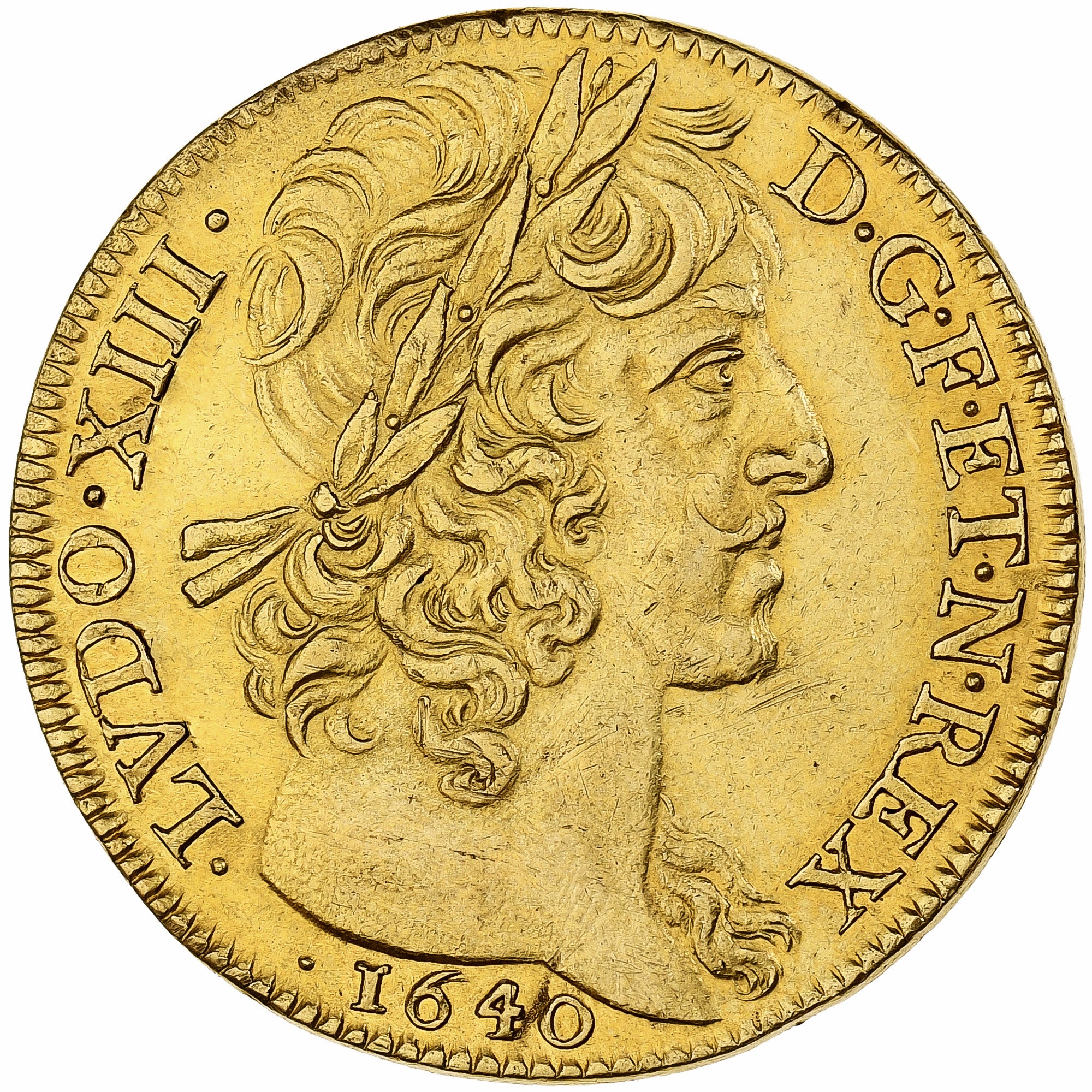 France, Louis XIII, 2 louis d'or, LVDO, 1640, Paris, Pedigree, Or, TTB+
