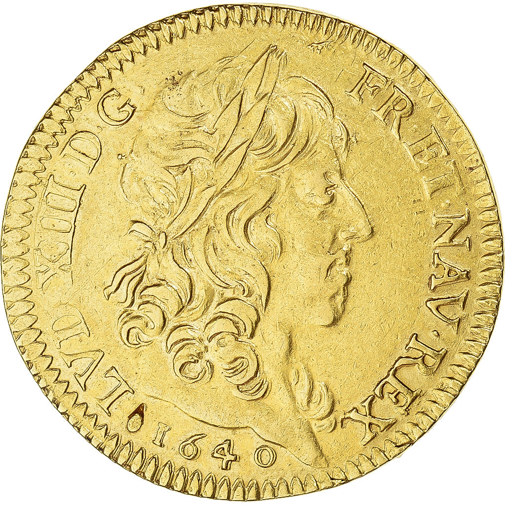 Francja, Louis XIII, Double louis d'or à la croisette, 1640, Paris, Złoto