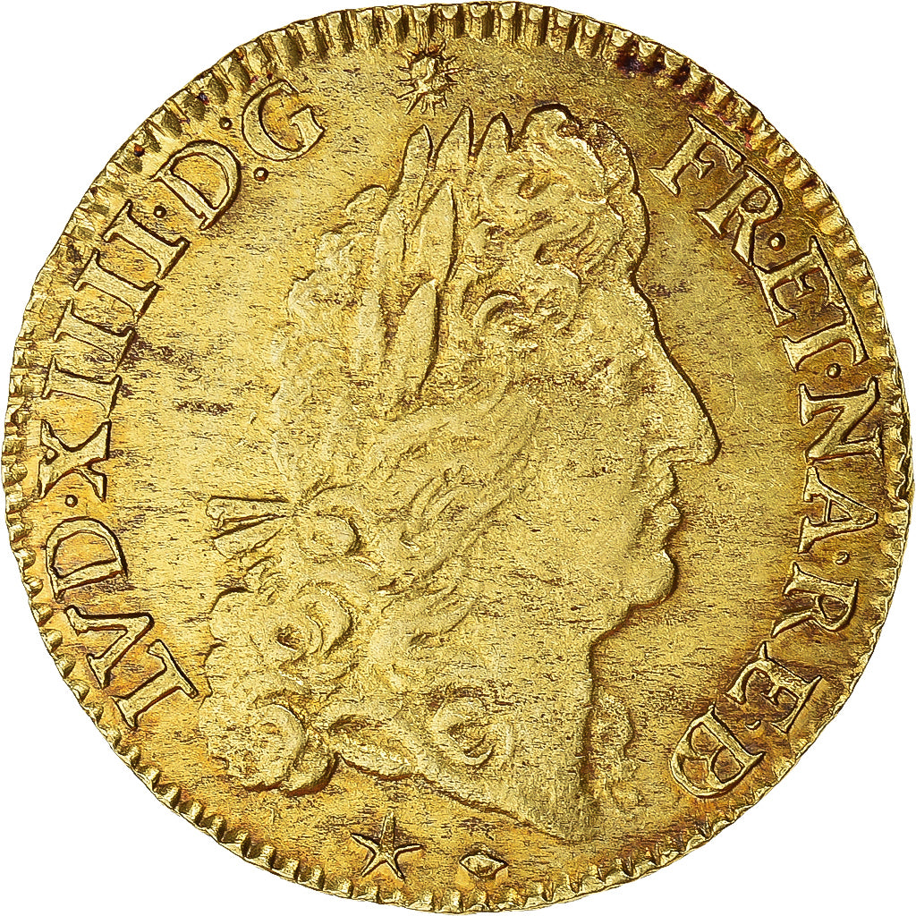 Monnaie, France, Louis XIV, Louis d'or de Béarn à l'écu, 1690, Pau