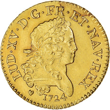 France, Louis XV, Louis d'or Mirliton, Grandes Palmes, 1724, Poitiers, Pedigree