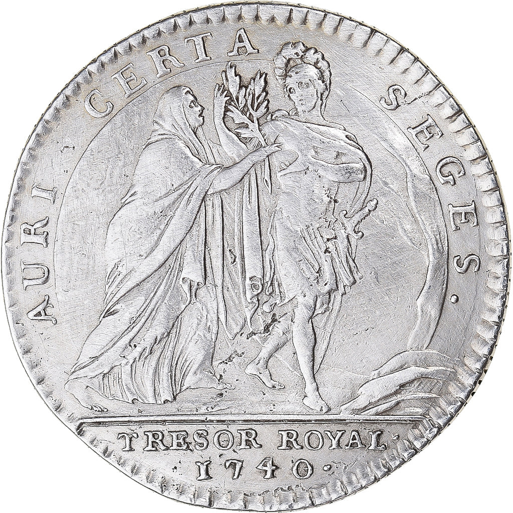 França, Token, Louis XV, Trésor Royal, 1740, EF(40-45), Prata, Feuardent:2050